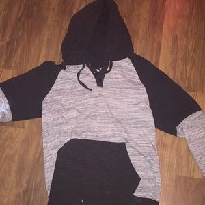 Black grey hoodie